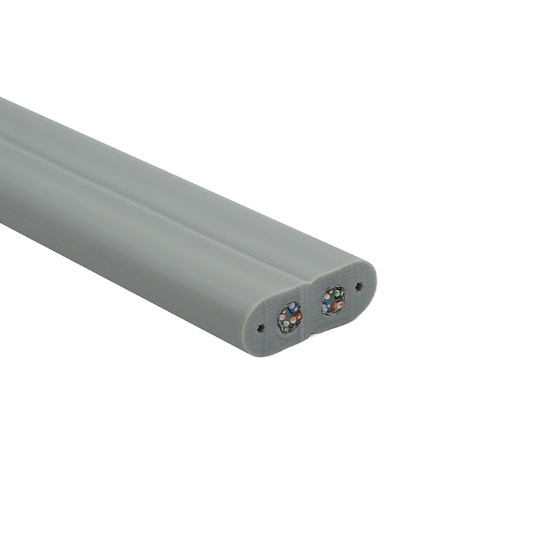 Kabel Rata Lif dengan Wayar Keluli dan 2 Kabel Tampal Cat6