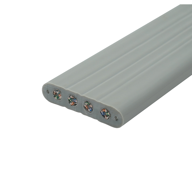 Kabel Rata Lif dengan Wayar Keluli dan 4 Kabel Tampalan Cat6