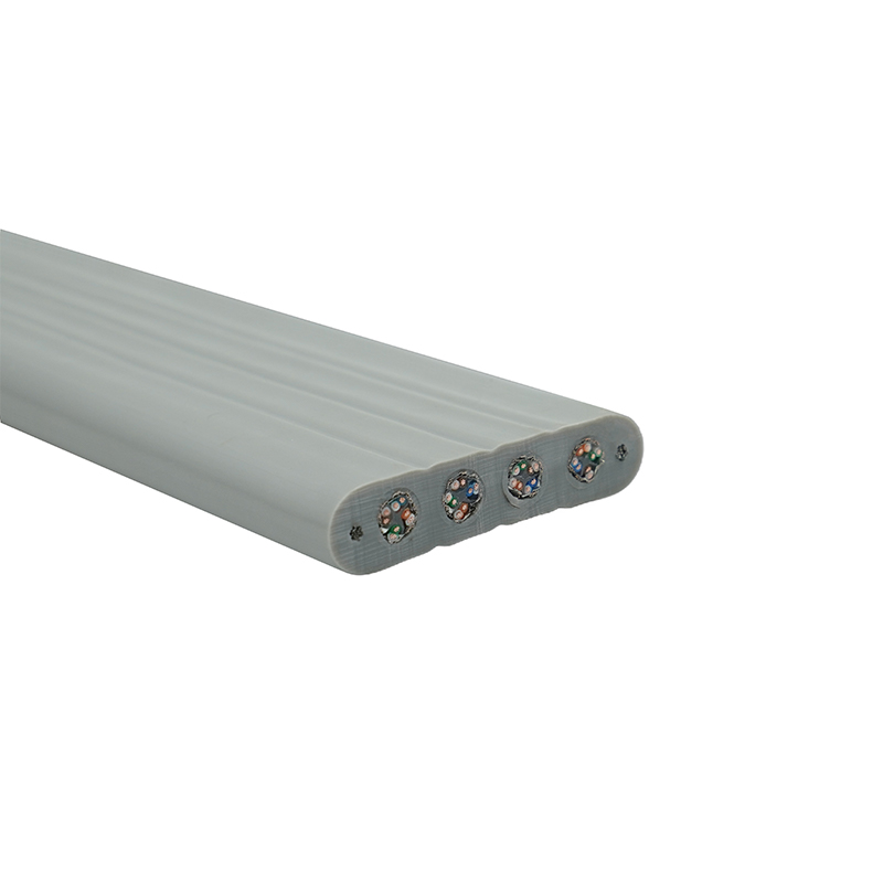 Kabel Rata Lif dengan Wayar Keluli dan 4 Kabel Tampalan Cat6